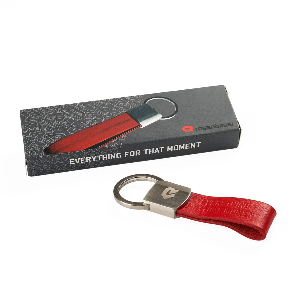 Rosenbauer Leather Key Ring RB-VI1300 with rotating key ring