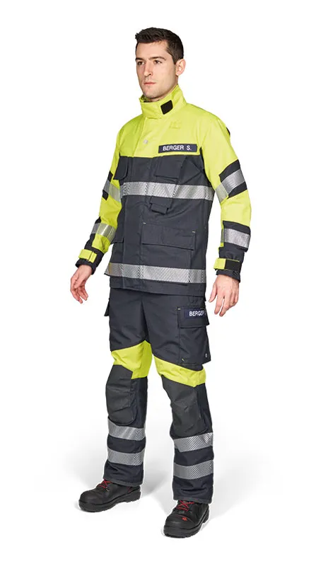 ROSENBAUER GAROS G10 Protective clothing, Trousers, for Wildfire and Technical Rescue Operations, Black-Blue / Yellow - 140853 