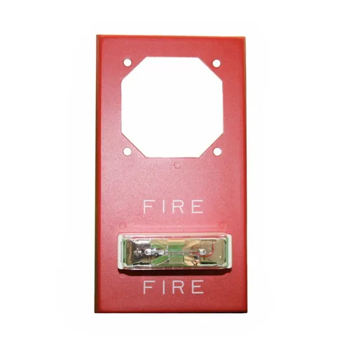 Notifier Wheelock RSSP-24MCW-FR Xenon Strobe Plate – Red, 24VDC, Selec