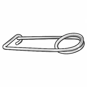 Safety Pin 4 3/8 in L Steel PK10