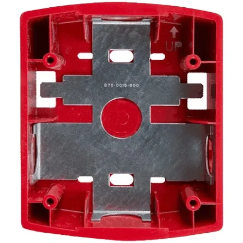 Notifier System Sensor SBBR Wall Surface Mount Back Box Skirt – Red