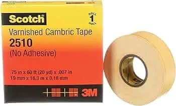  Scotch® Varnished Cambric Tape 2510, 19 mm x 18.3 m - 7000031578 