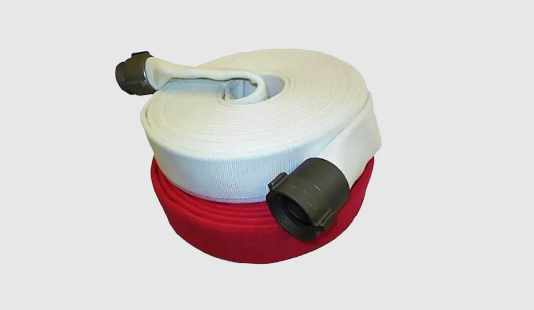 CHIEF FIRE  JACKETED FIRE HOSE , EPDM LINED WHITE COLOUR NFPA1961 WITH NH BRASS COUPLING NFPA1963 - UL LISTED