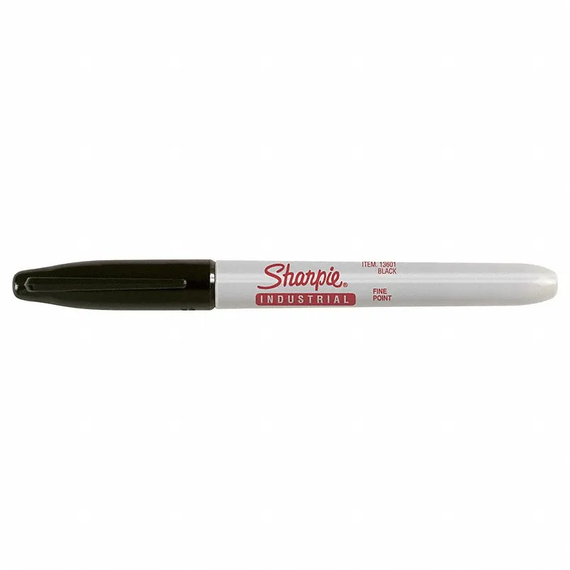 SHARPIE Ink Industrial Marker 4AZL1 2mm Bullet Tip Black 12 Pack 13601A