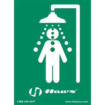 Haws Safety Shower Sign, SP177
