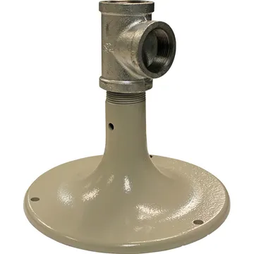 HAWS Floor flange gray powder-coated cast-iron 9" (22.9 cm) diameter.