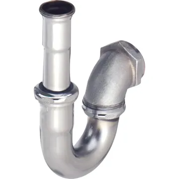 HAWS chrome-plated brass trap with tailpiece. 1-1/2" NPT.