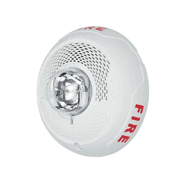 Notifier System Sensor SPSCWL Ceiling Speaker Strobe – White, Selectable Candela