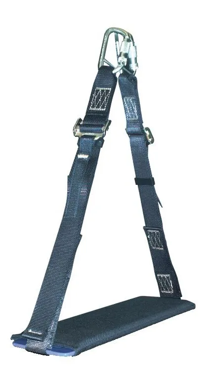 MSA كرسي بوسون ، 5 "× 16-1/2" مقعد الألومنيوم مبطن ، وأشرطة نايلون أسود ، 2 carabiners