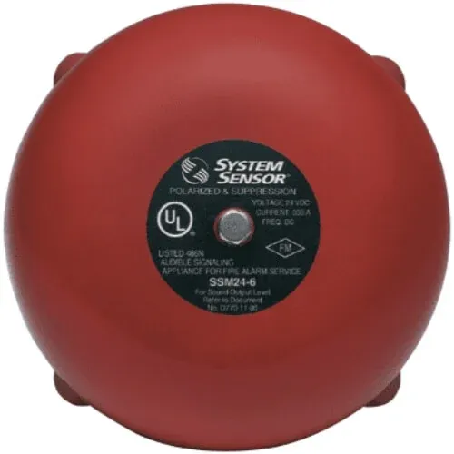 Notifier System Sensor SSM24-10 10-Inch Fire Alarm Bell – 24VDC Metal