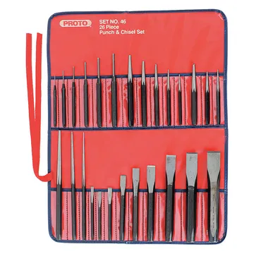 PROTO S2 Steel Punch and Chisel Set, 26 Pieces - J46S2