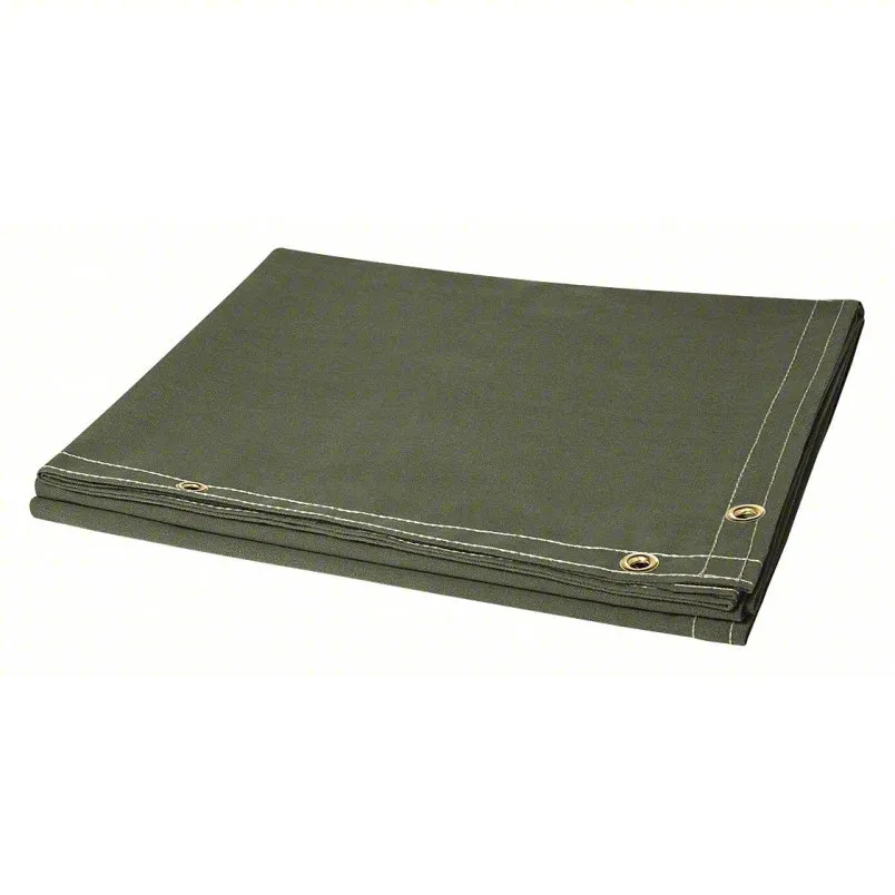 STEINER Welding Curtain Cotton Duck 6ft x 10ft Olive Green 301-6X10
