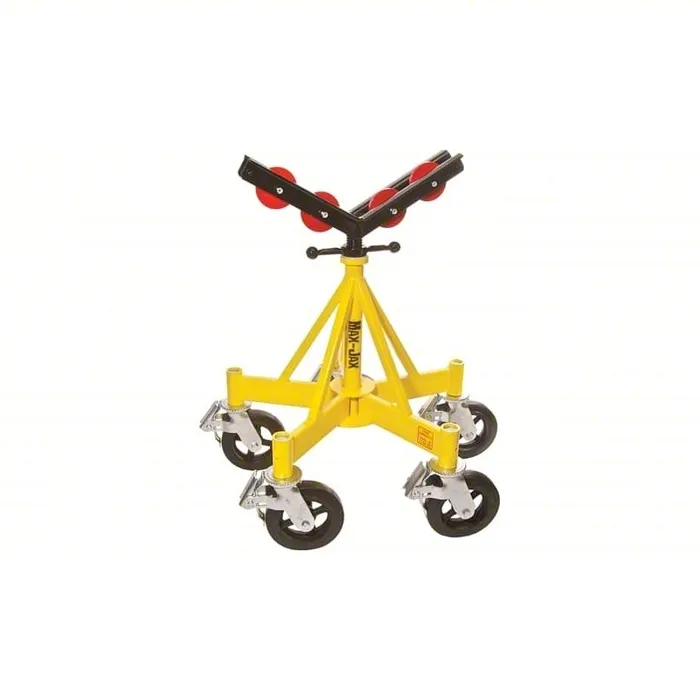 Sumner Mobile Pipe Rack Sumner Roller Head Pipe Stand 19F640 - 2,500 lb Capacity, Rigid Leg