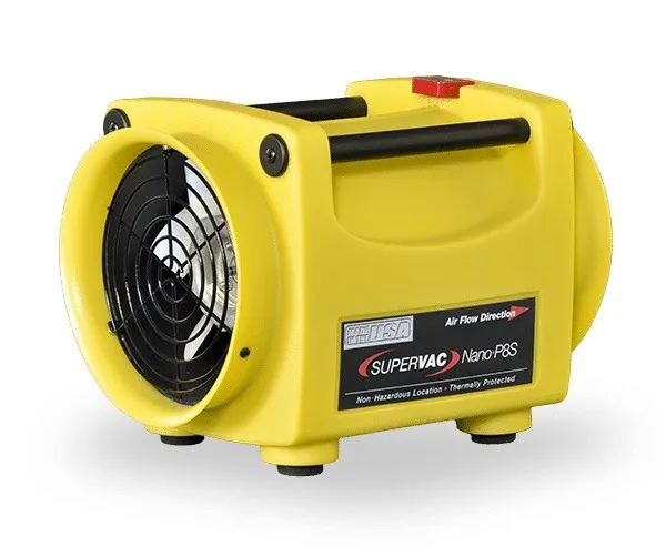 Super Vac Electric Nano Confined Space Fan – P8S for confined space ventilation