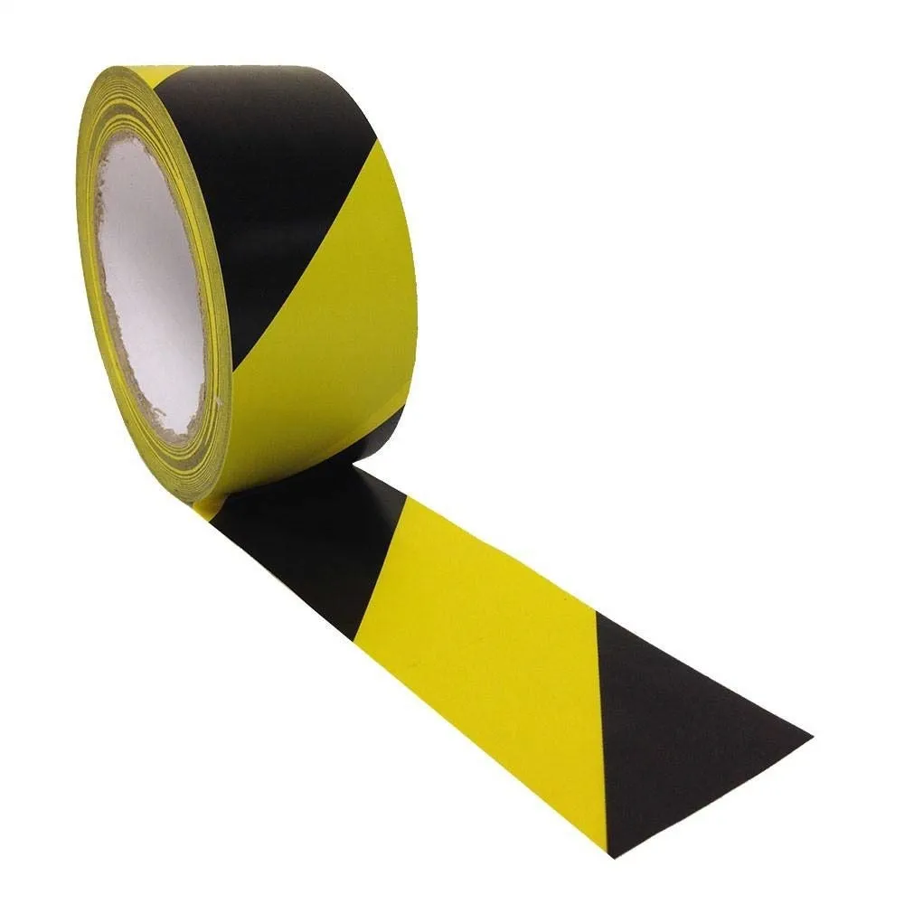 ZIBO Black & Yellow Warning Tape, 70 mm X 250 m - WTYB