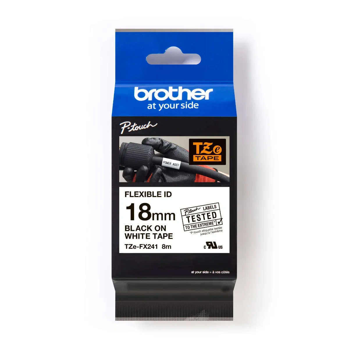 Brother Genuine Cable Wrap Laminated Label - TZE-FX241