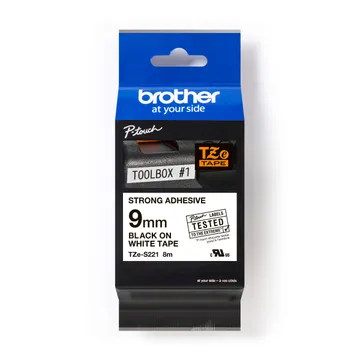 Brother Genuine Strong Adhesive Laminated Label - TZE-S221