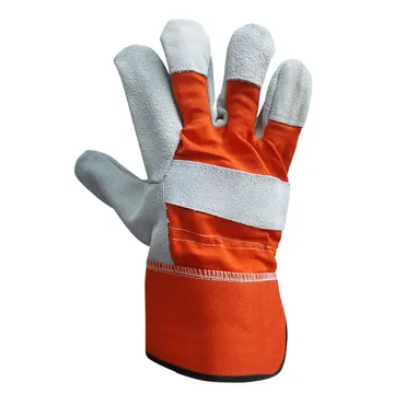 Single Palm Leather Working Gloves, Orange - IJT-10-GLOVES