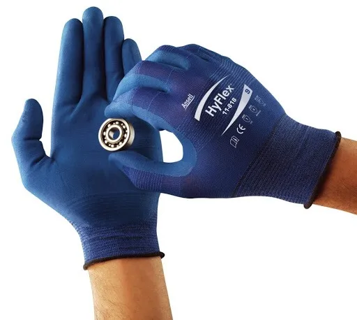 Ansell HyFlex 11-542 Lightest Weight High Cut Gloves, Size