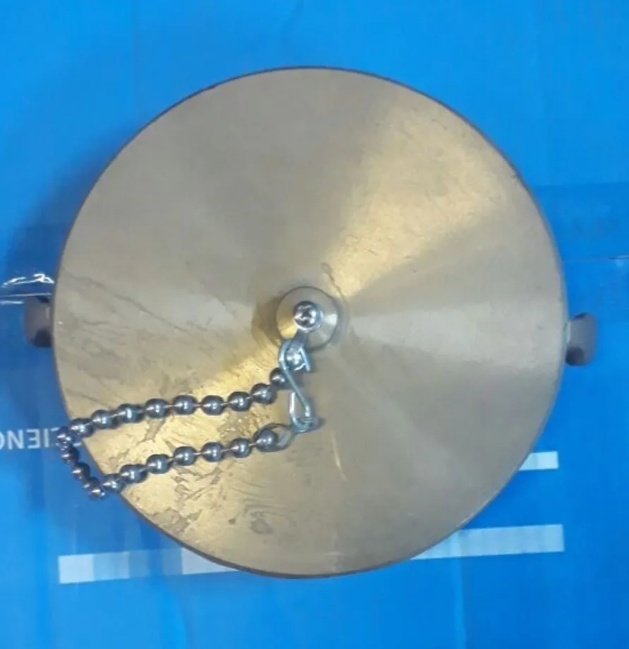 ELKHART BRASS CAP, 2.5", Chrome Plated with Chain - 310-4.5