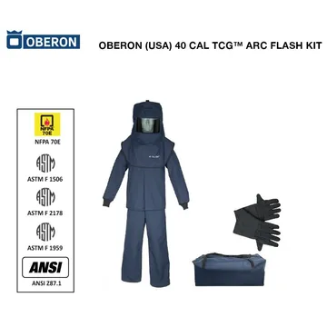 Oberon CAT 4 Arc Flash Full Suit Set, 41 cal/cm2