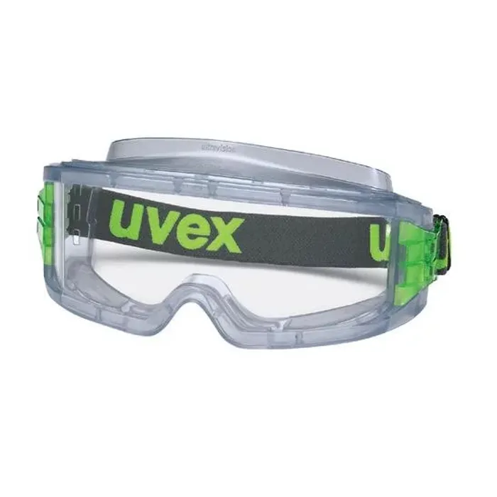 Uvex Ultravision Wide-vision Goggle 9301-716 with foam padding, anti-fog clear CA lens, EN 166 certified.