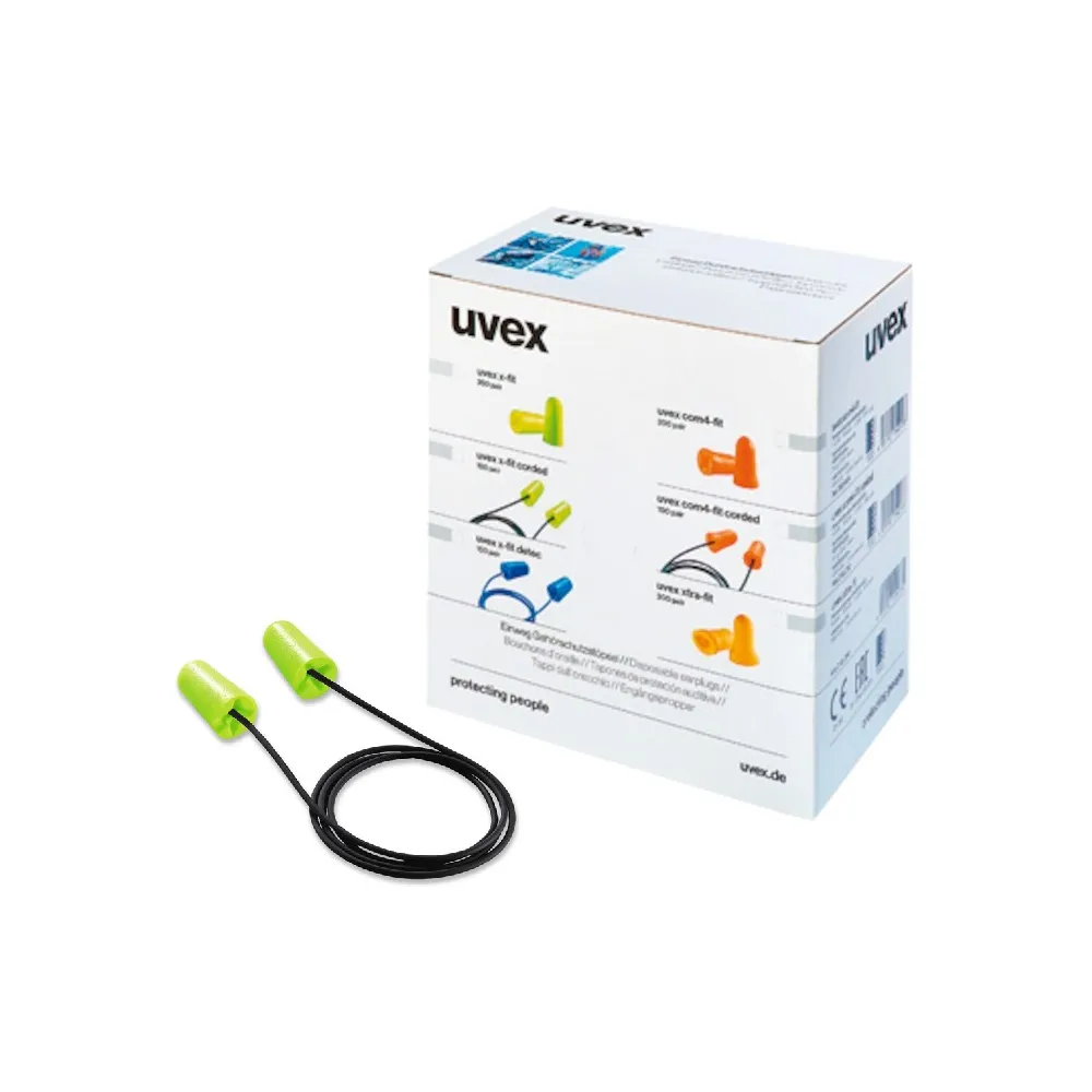 UVEX Disposable X-Fit Earplugs with Cord 37 dB Insulation