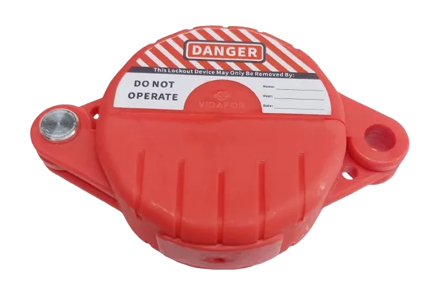 VIDAFOR gate valve lockouts red color stem diameter 25mm to 71.5mm model VGV-R-71