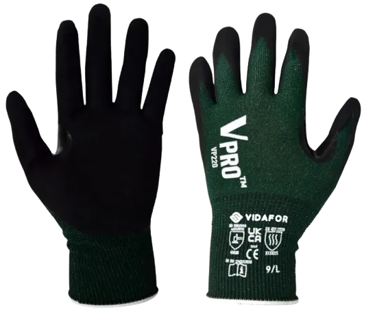 Vidafor VPro Cut Protection Glove Level B / A2, NBR Foam Coating - VP220