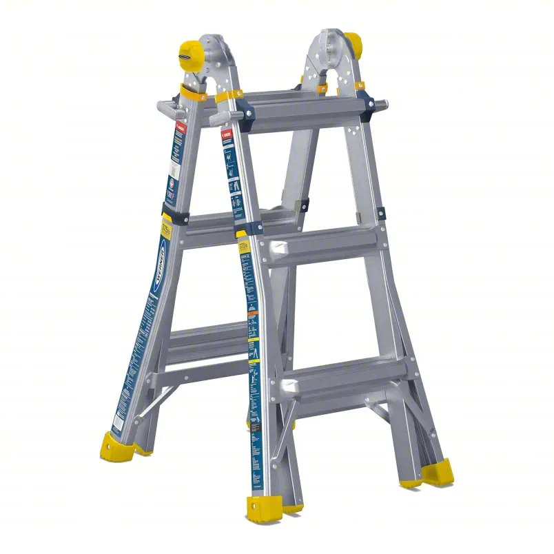 WERNER Combination Ladder: 5 Configurations, Aluminum, 375 lb Load Capacity, 24 lb Wt, 7 ft to 11 ft - MT-14IAA