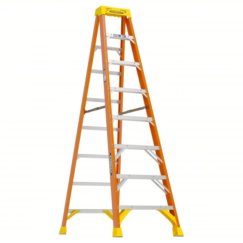 Werner 8 ft fiberglass stepladder 300 lb load capacity 3W142
