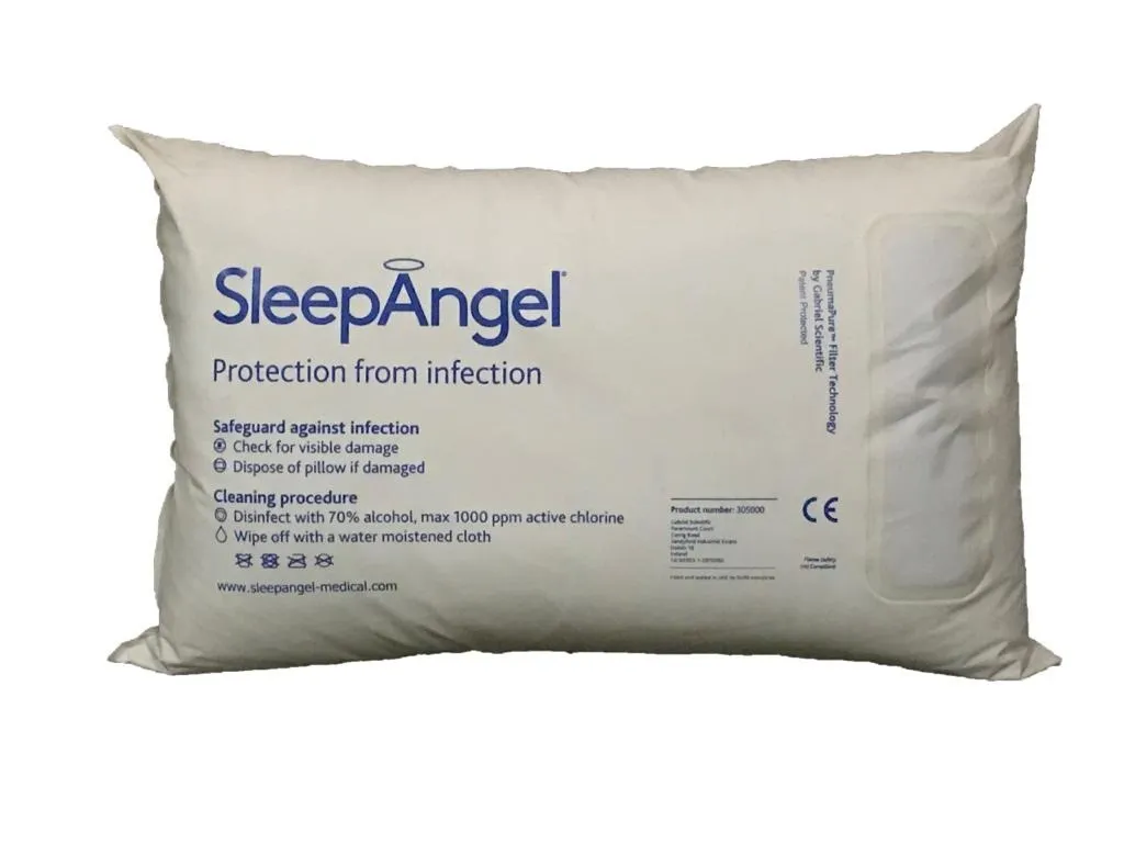 SleepAngel Standard Fibre Pillow White PneumaPure Filter Technology