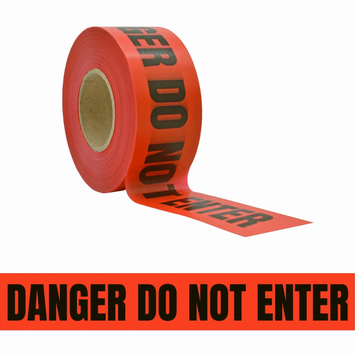  ZIBO Barricade Tape, DANGER DO NOT ENTER, Red, 3" x 1000 ft 