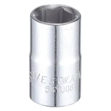 WESTWARD Socket, 1/2 in Drive Size, 9/16 in Socket Size, 6-Point, Alloy Steel - 53YU08